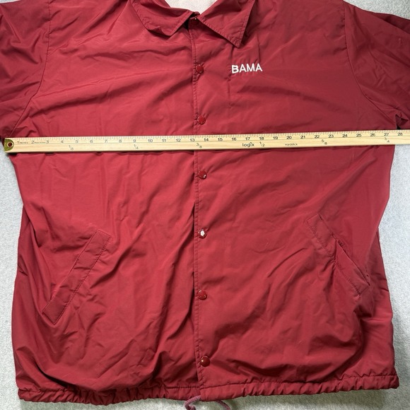 Vintage BAMA Alabama Crimson Tide Jacket XXL Red USA Made Nylon Sherpa Lined - Picture 7 of 11